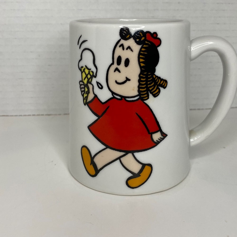 Rare!! Porcelain Little Lulu Musical Coffee Mug Schmid Bros Excellent Condition!